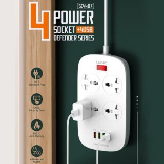 LDNIO SC4407 Universal Fast Charging Power Strip Surge Protector with QC3.0 USB_5